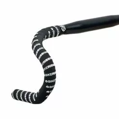 Nastro Manubrio Bike Ribbon Scrub Nero Logo Bianco