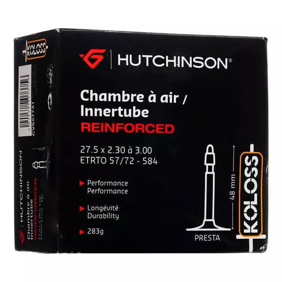 Camera D'aria Hutchinson Reinforcee 27.5x2.30 Valvola Presta 48mm. 3 Camera D'aria Hutchinson Reinforcee 27.5x2.30 Valvola Presta 48mm.