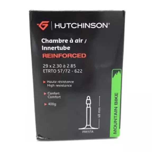 Camera D'aria Hutchinson 29x2.30-2.85 Valvola Presta 48 Mm Nero 3 Camera D'aria Hutchinson 29x2.30-2.85 Valvola Presta 48 Mm Nero