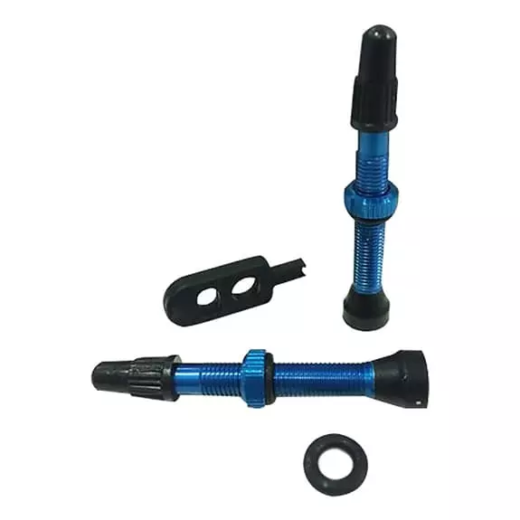 Valvola Momum TAV Alluminio 44mm Round Base Blu (2 Unità) 3 Valvola Momum TAV Alluminio 44mm Round Base Blu (2 Unità)