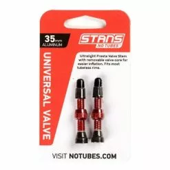 Valvole Stan's NoTubes 35 Mm Rosso (2 Unità)