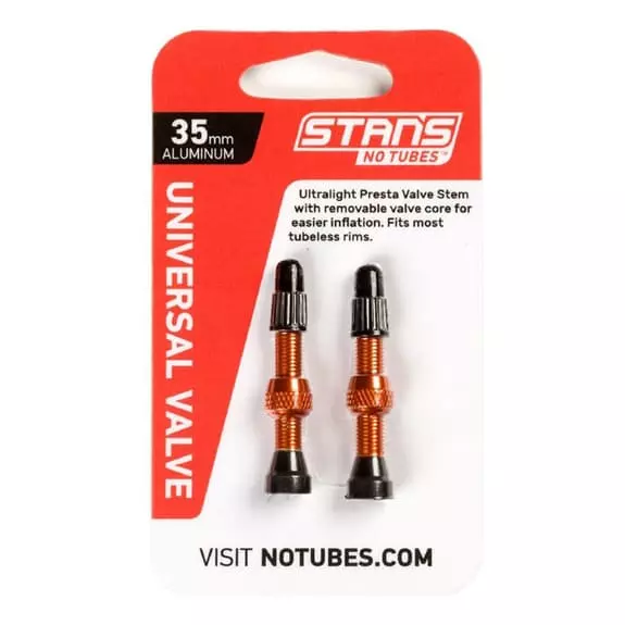 Valvole Stan's NoTubes 35 Mm Arancione (2 Unità) 3 Valvole Stan's NoTubes 35 Mm Arancione (2 Unità)