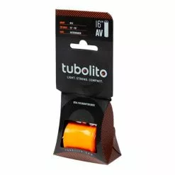 Camera D'aria Tubolito Tubo Pieghevole 16' Valvola Schrader Arancione